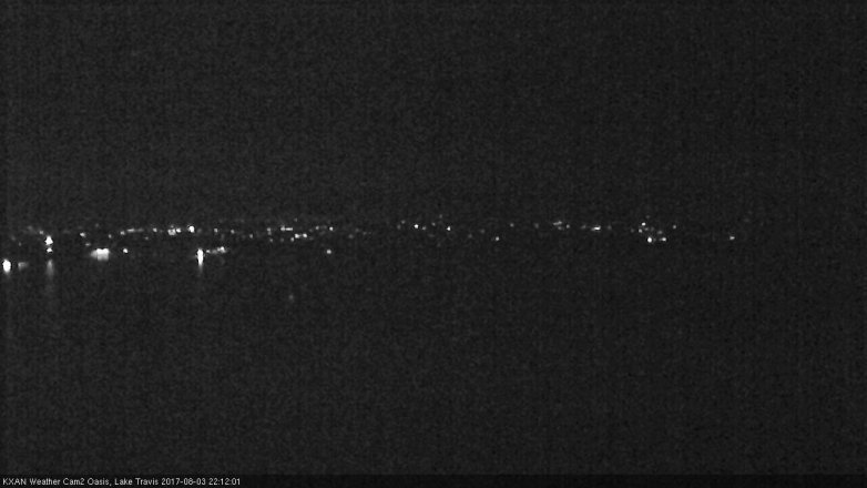 Lake Travis webcam, August 3, 2017 9:15 PM CT