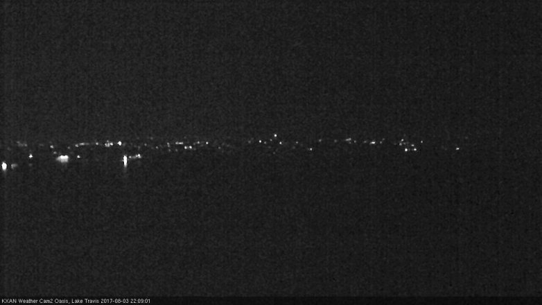 Lake Travis webcam, August 3, 2017 9:35 PM CT