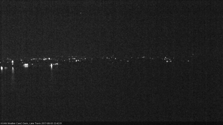 Lake Travis webcam, August 3, 2017 9:50 PM CT