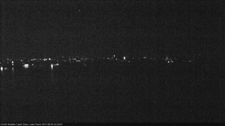 Lake Travis webcam, August 3, 2017 10:10 PM CT