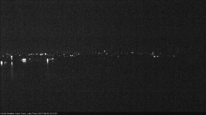 Lake Travis webcam, August 3, 2017 10:20 PM CT