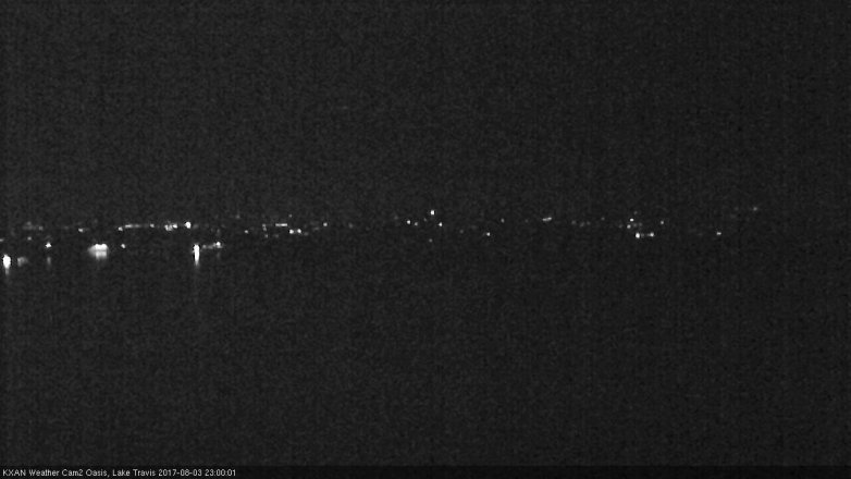 Lake Travis webcam, August 3, 2017 10:25 PM CT