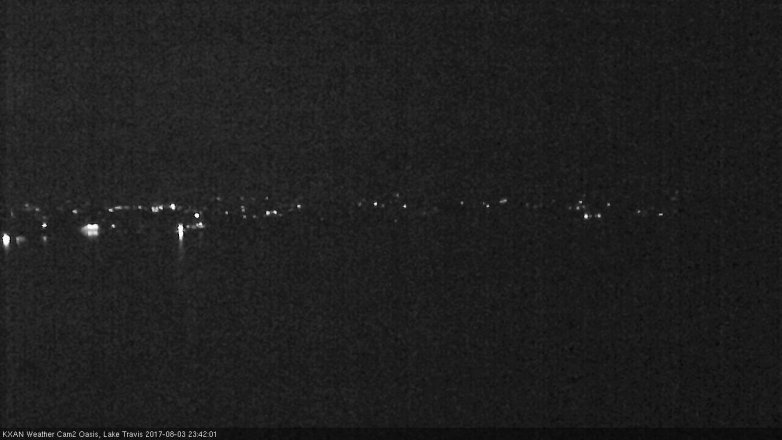 Lake Travis webcam, August 3, 2017 10:55 PM CT