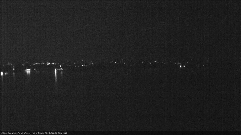 Lake Travis webcam, August 3, 2017 11:45 PM CT