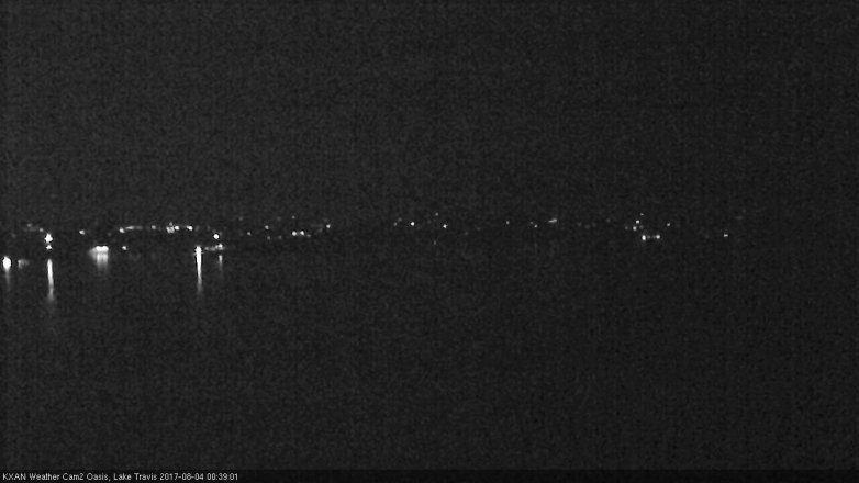 Lake Travis webcam, August 3, 2017 11:55 PM CT