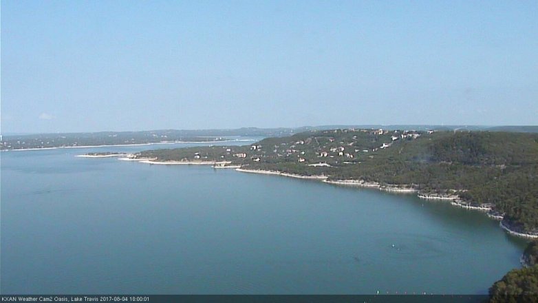 Lake Travis webcam, August 4, 2017 9:15 AM CT