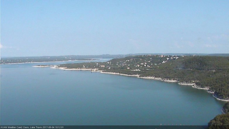 Lake Travis webcam, August 4, 2017 9:35 AM CT