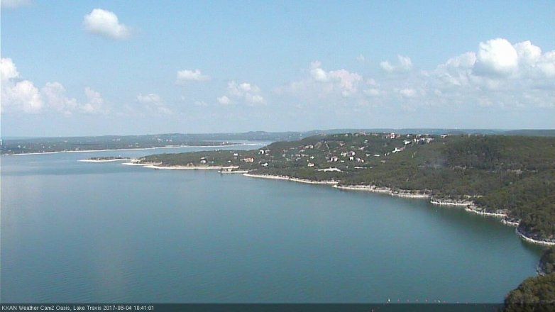 Lake Travis webcam, August 4, 2017 9:45 AM CT