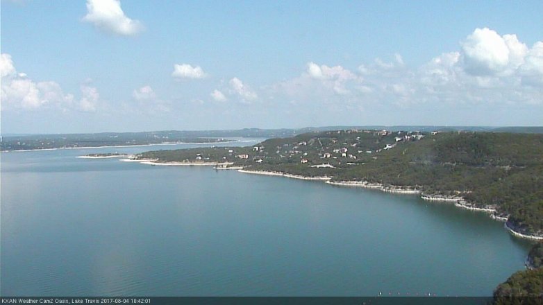 Lake Travis webcam, August 4, 2017 9:55 AM CT