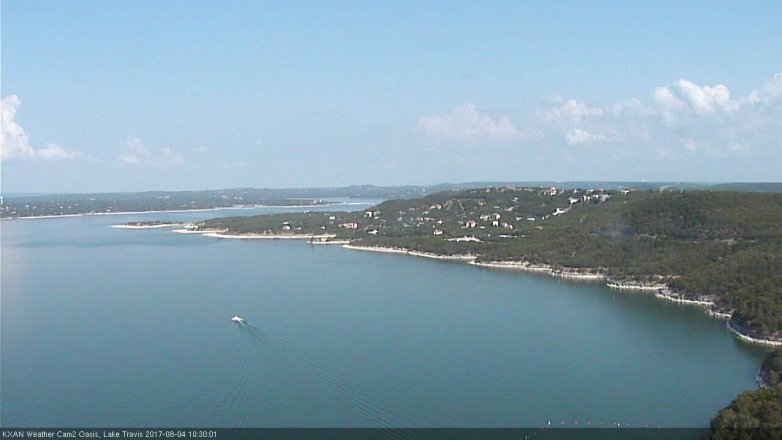 Lake Travis webcam, August 4, 2017 10:00 AM CT