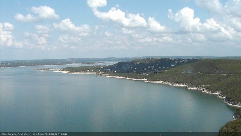 Lake Travis webcam, August 4, 2017 10:30 AM CT