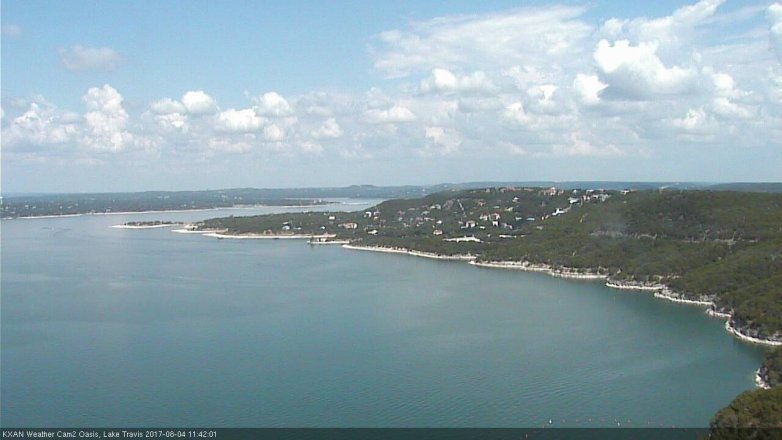Lake Travis webcam, August 4, 2017 10:55 AM CT