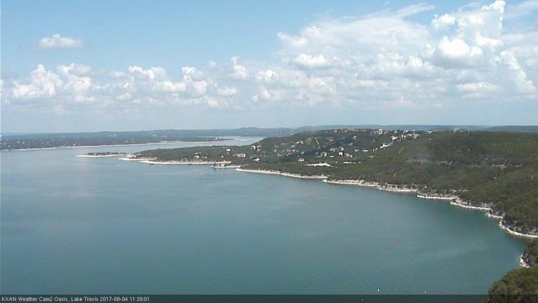 Lake Travis webcam, August 4, 2017 11:00 AM CT