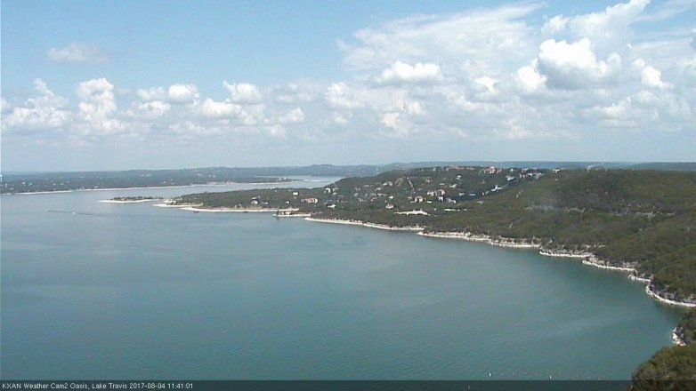 Lake Travis webcam, August 4, 2017 11:05 AM CT