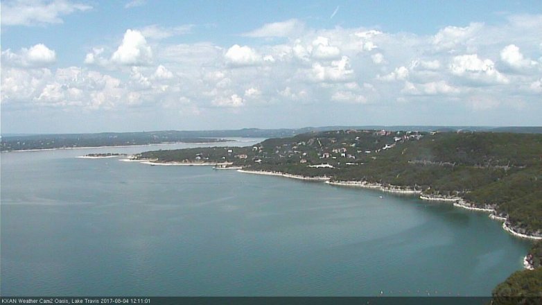Lake Travis webcam, August 4, 2017 11:25 AM CT