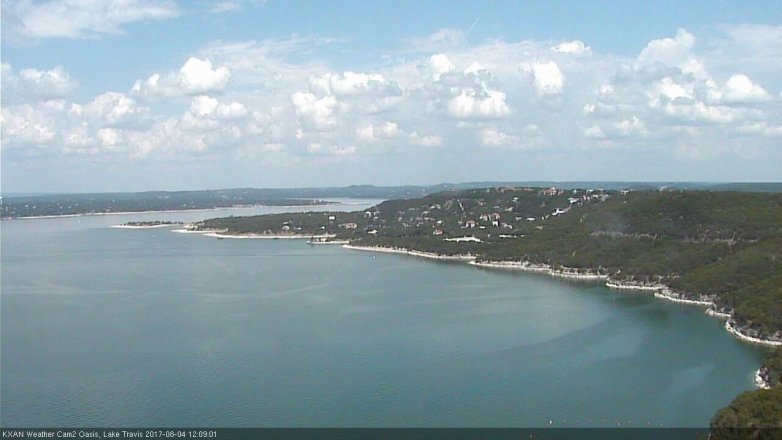 Lake Travis webcam, August 4, 2017 11:35 AM CT