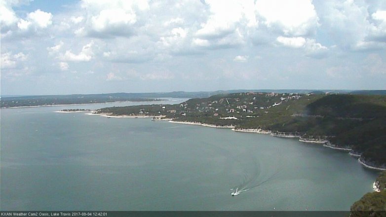 Lake Travis webcam, August 4, 2017 12:05 PM CT