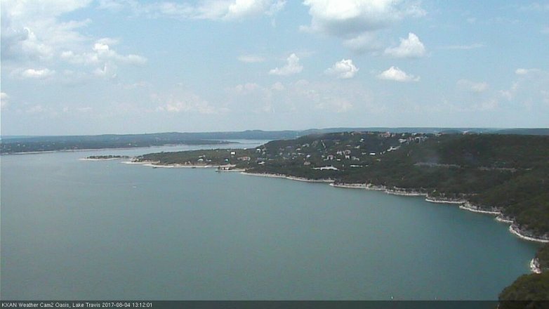 Lake Travis webcam, August 4, 2017 12:25 PM CT