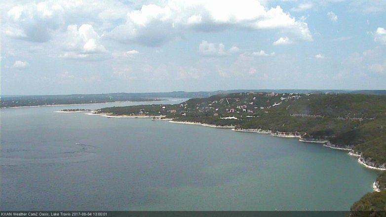 Lake Travis webcam, August 4, 2017 12:30 PM CT