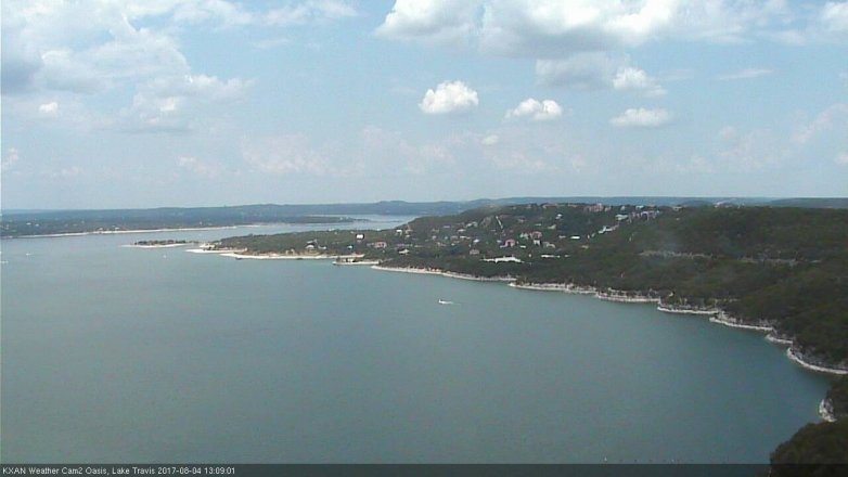 Lake Travis webcam, August 4, 2017 12:40 PM CT