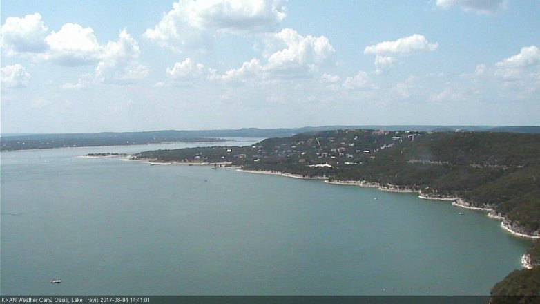 Lake Travis webcam, August 4, 2017 1:50 PM CT