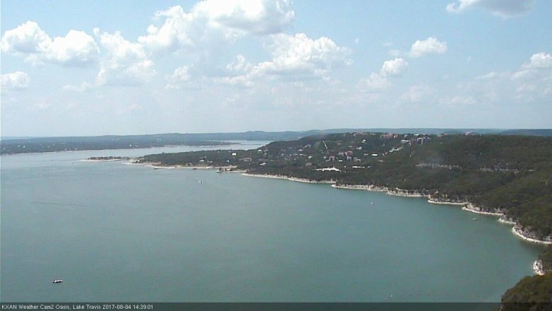 Lake Travis webcam, August 4, 2017 2:00 PM CT