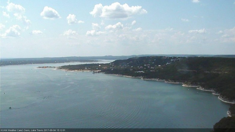 Lake Travis webcam, August 4, 2017 2:15 PM CT