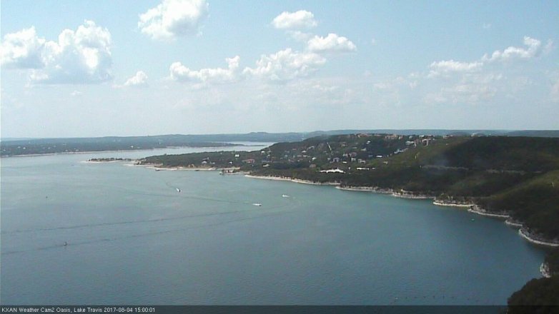 Lake Travis webcam, August 4, 2017 2:30 PM CT