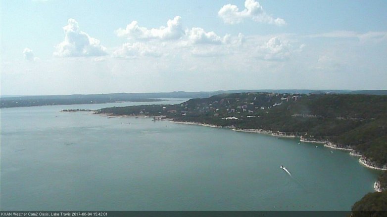 Lake Travis webcam, August 4, 2017 2:45 PM CT