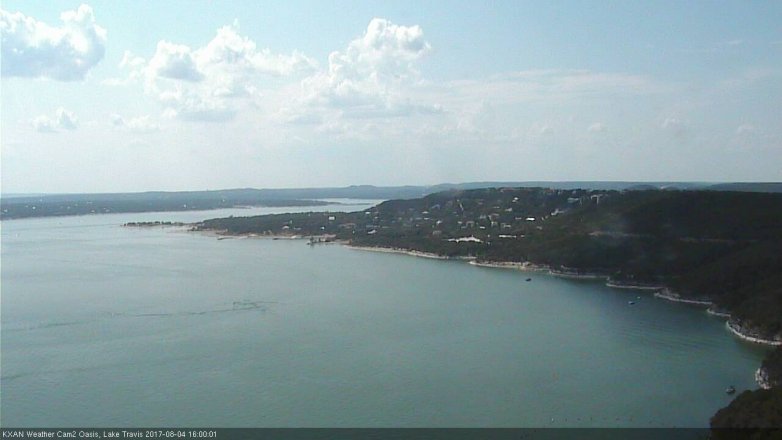 Lake Travis webcam, August 4, 2017 3:10 PM CT
