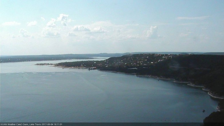Lake Travis webcam, August 4, 2017 3:25 PM CT