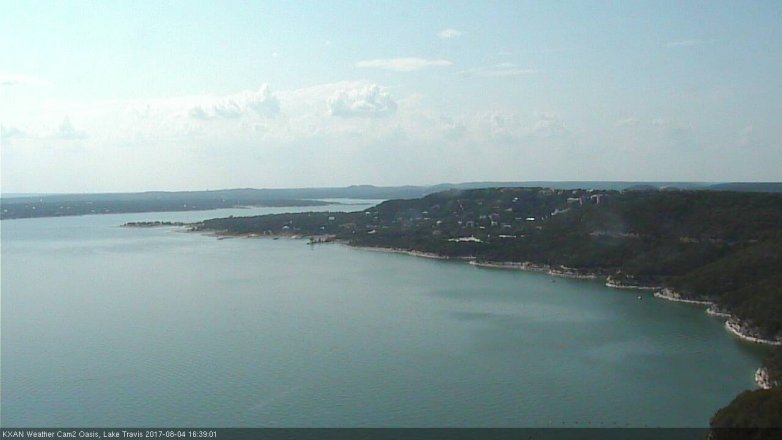 Lake Travis webcam, August 4, 2017 3:55 PM CT