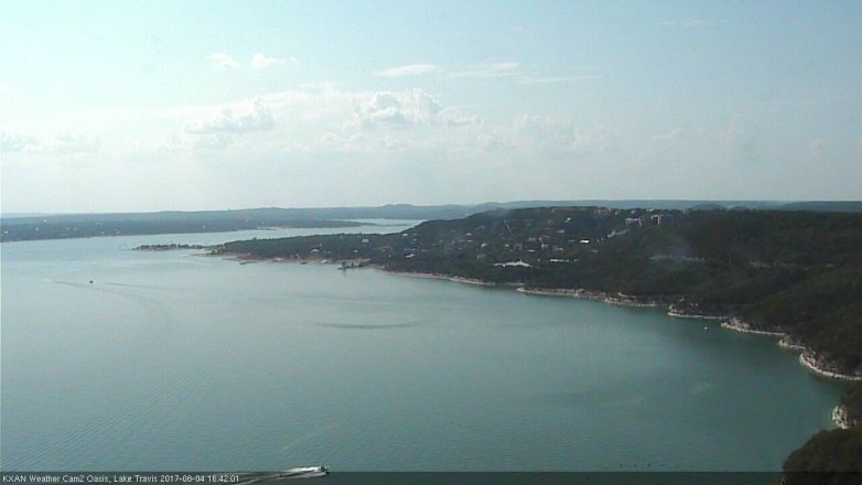 Lake Travis webcam, August 4, 2017 4:00 PM CT