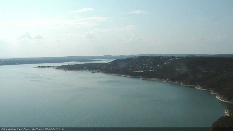 Lake Travis webcam, August 4, 2017 4:30 PM CT