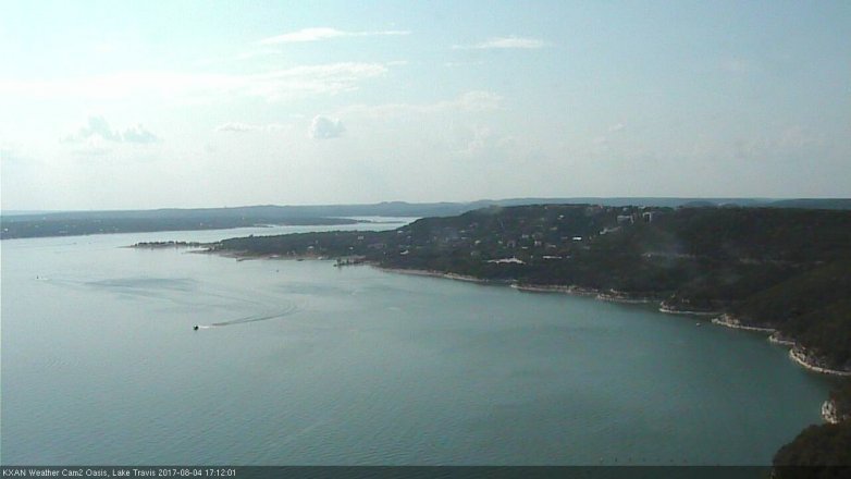 Lake Travis webcam, August 4, 2017 4:35 PM CT