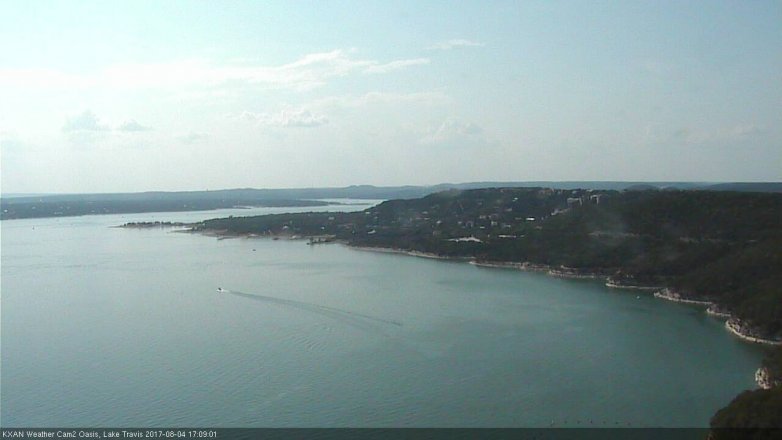 Lake Travis webcam, August 4, 2017 4:40 PM CT