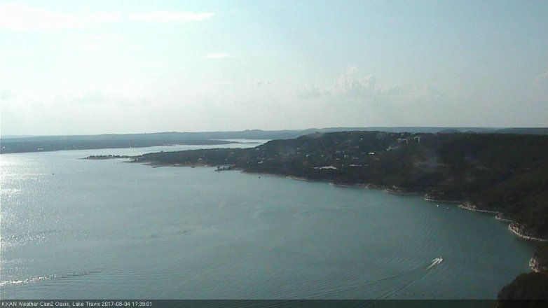Lake Travis webcam, August 4, 2017 4:50 PM CT