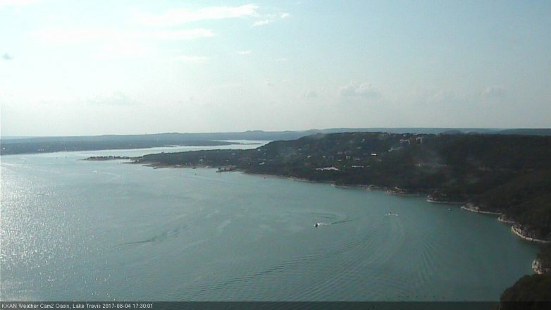 Lake Travis webcam, August 4, 2017 4:55 PM CT