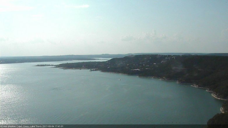 Lake Travis webcam, August 4, 2017 5:00 PM CT