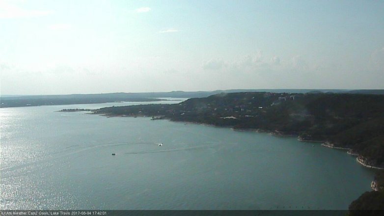 Lake Travis webcam, August 4, 2017 5:10 PM CT