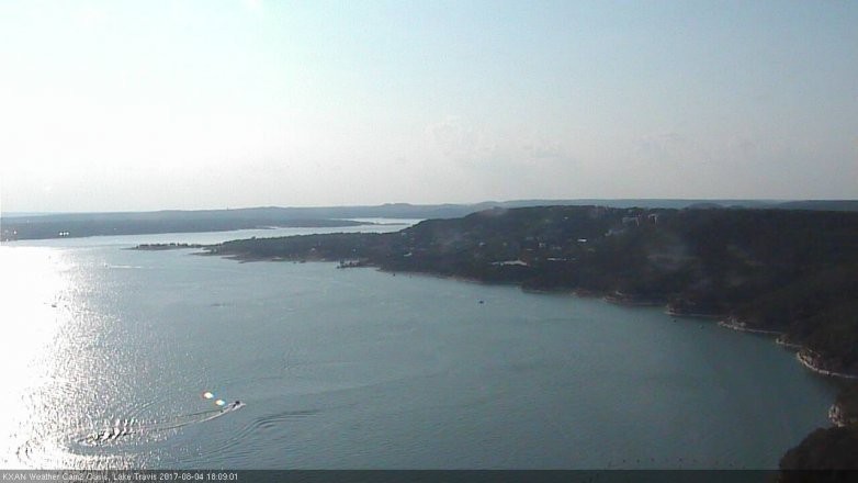 Lake Travis webcam, August 4, 2017 5:25 PM CT