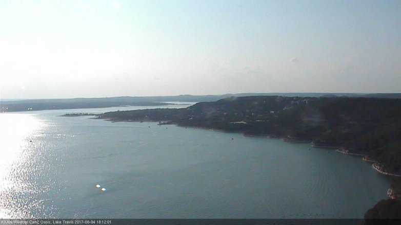 Lake Travis webcam, August 4, 2017 5:35 PM CT