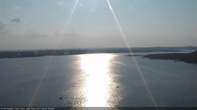 Lake Travis webcam, August 4, 2017 5:40 PM CT