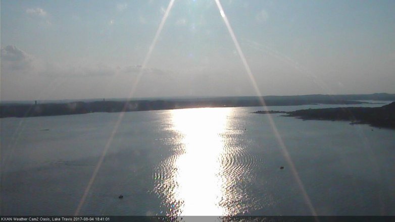 Lake Travis webcam, August 4, 2017 5:45 PM CT