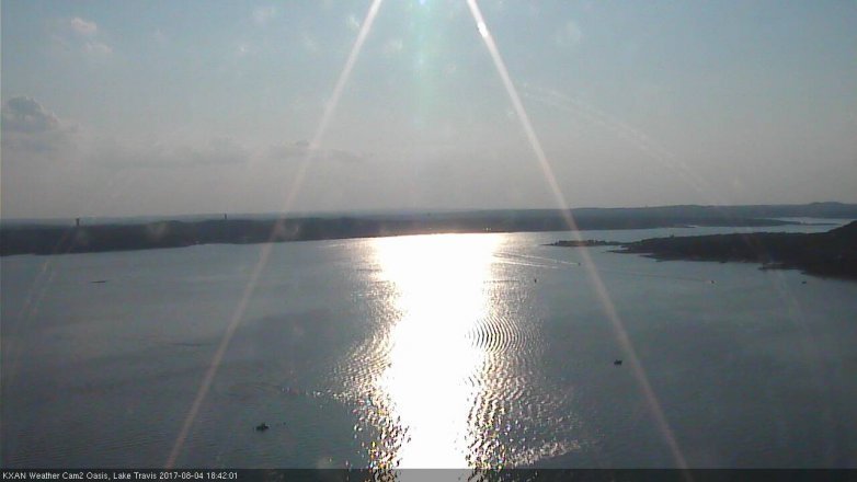 Lake Travis webcam, August 4, 2017 5:55 PM CT