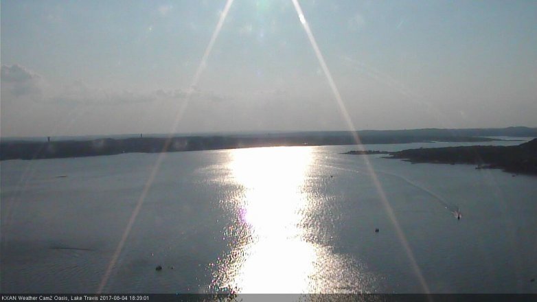 Lake Travis webcam, August 4, 2017 6:10 PM CT