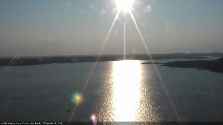 Lake Travis webcam, August 4, 2017 6:15 PM CT