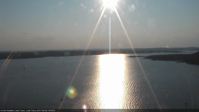Lake Travis webcam, August 4, 2017 6:20 PM CT