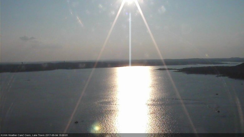 Lake Travis webcam, August 4, 2017 6:25 PM CT