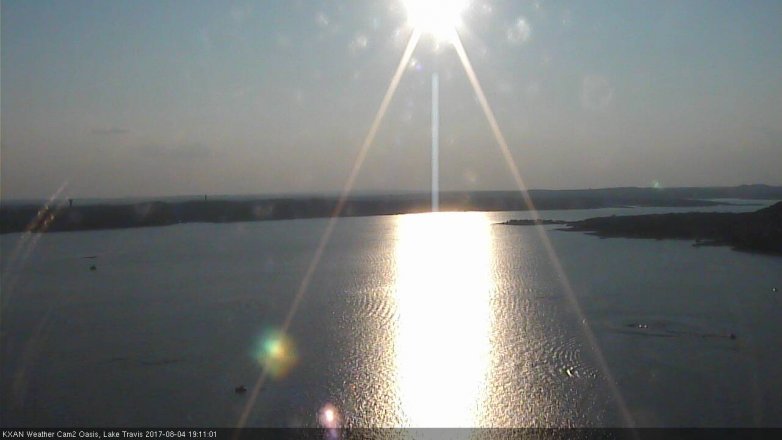 Lake Travis webcam, August 4, 2017 6:30 PM CT